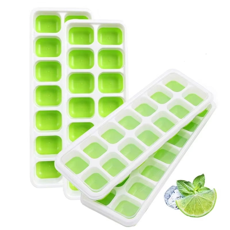 14 Grid Ice Cube Tray Silicone Mold Square Ice Cube Tray Mold Ice Cube Maker Non-Toxic Durable Bar Pub Wine Ice Blocks Maker